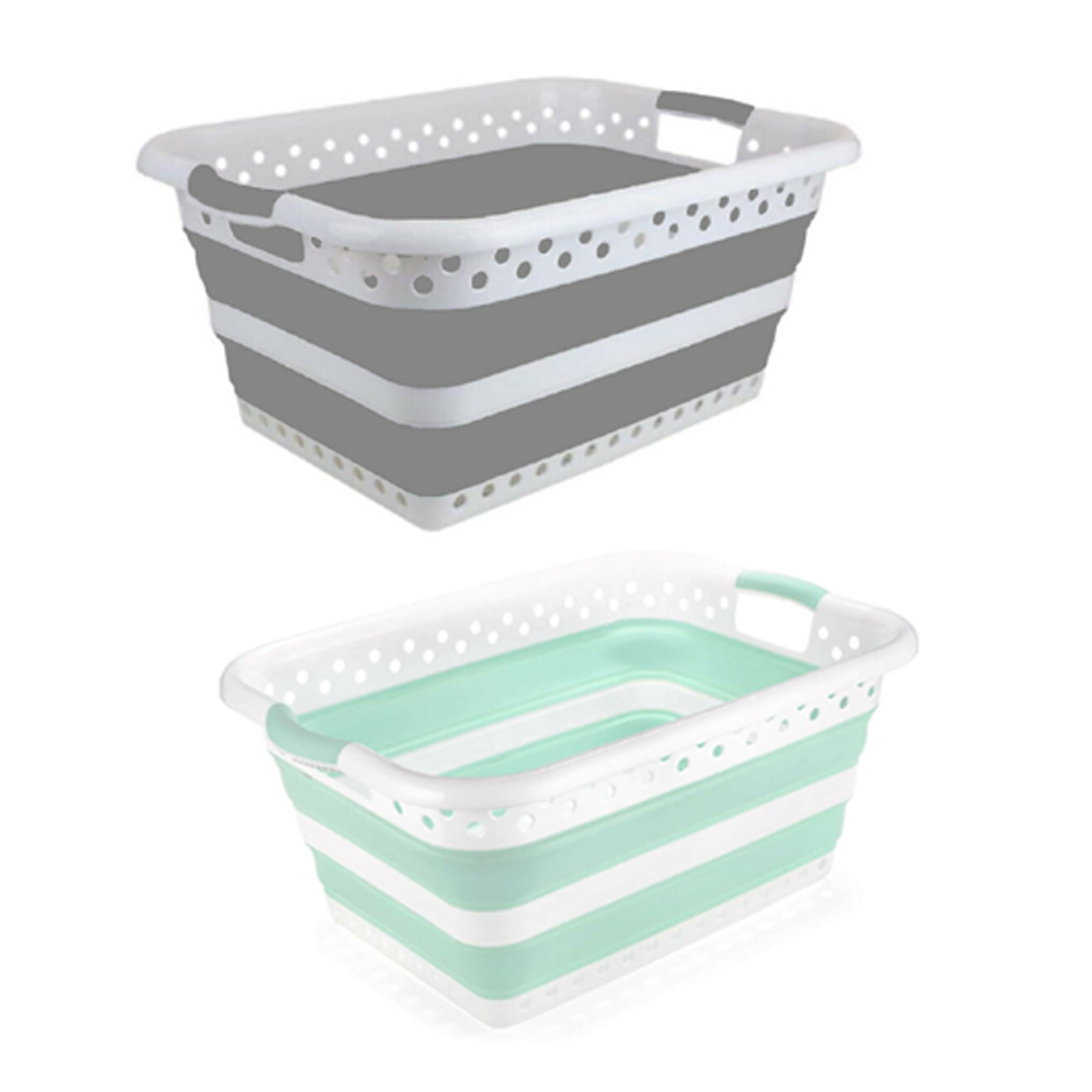 Collapsible Folding Laundry Basket Space Saver Cloth Washing Basket