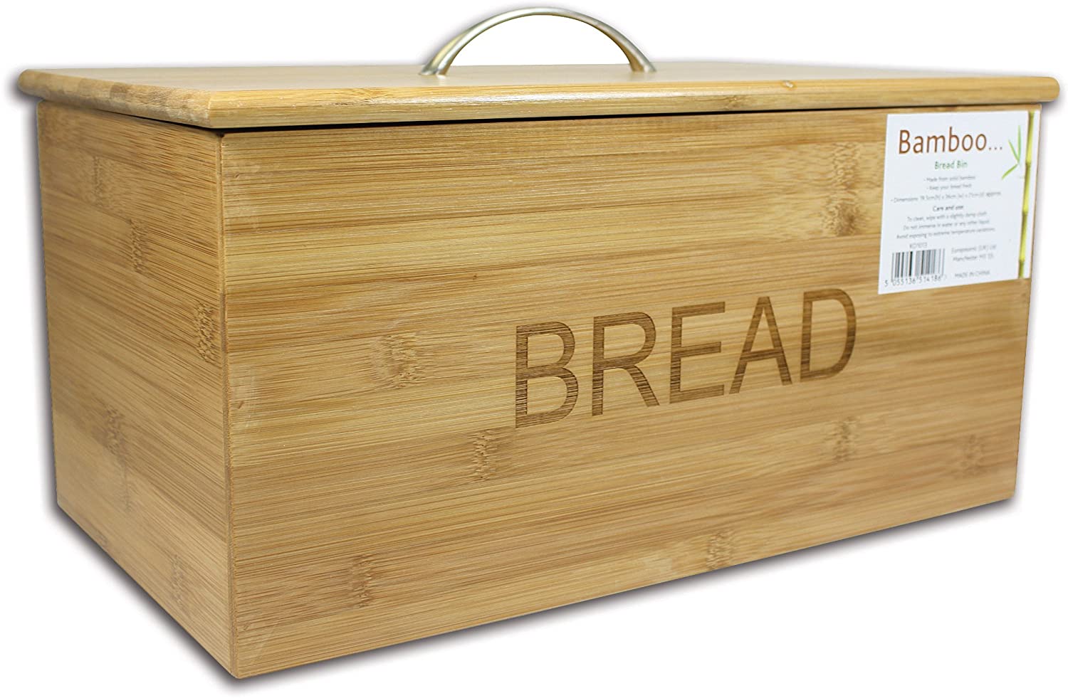 ORIGINS WOODEN BAMBOO BREAD BIN FOR KITCHEN
